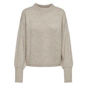 Pull col rond manches bouffantes Femme ONLY